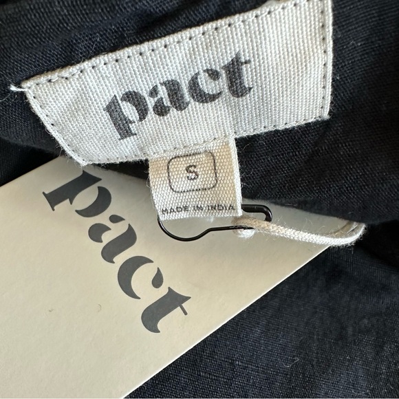 Pact black organic cotton linen blend tulip back tank top NWT - Picture 11 of 11